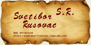 Svetibor Rusovac vizit kartica